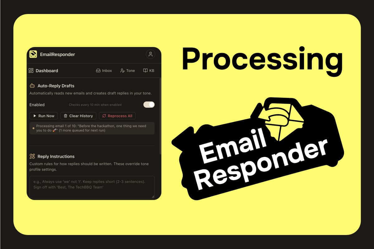 Processing emails and generating drafts