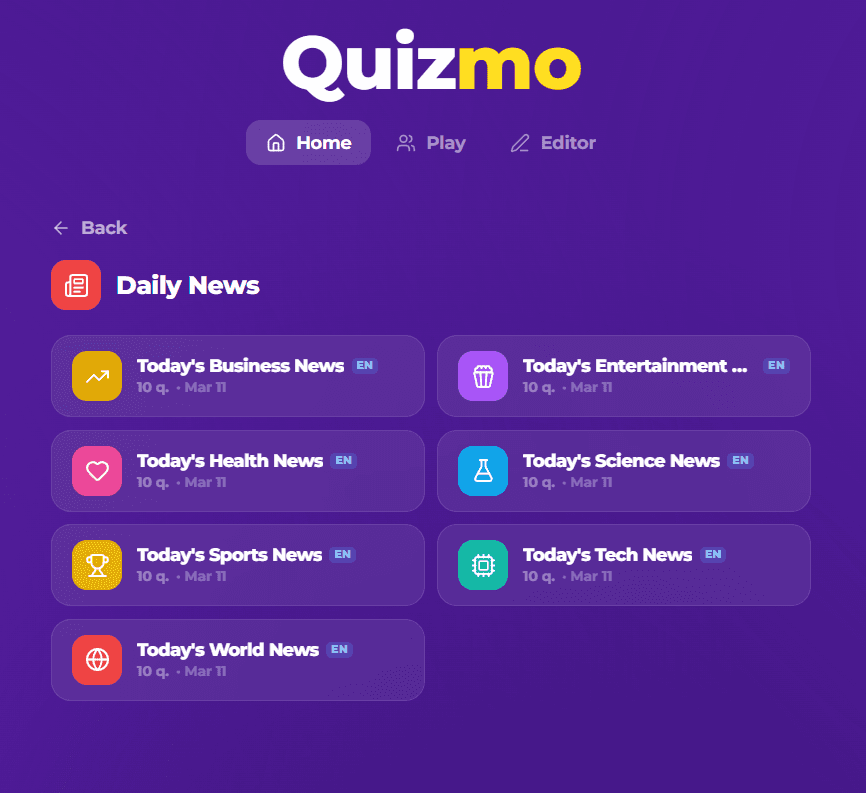 Game mode selection