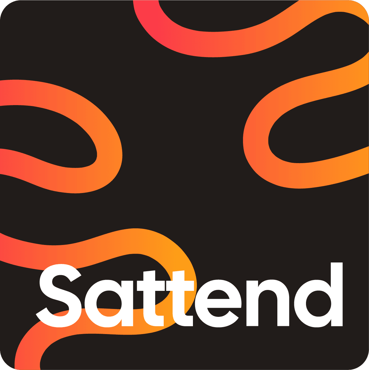 Sattend logo — squiggle pattern
