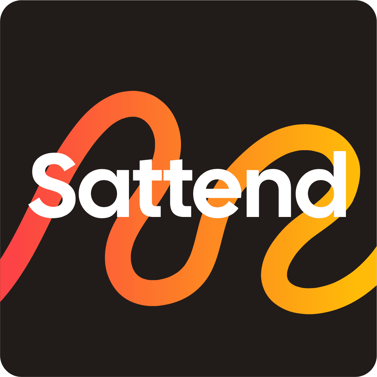 Sattend logo — intertwined squiggle